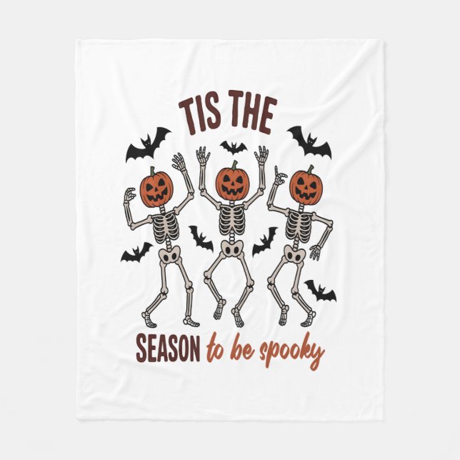Tis the Season to Be Spooky Fleece Blanket (Front)
