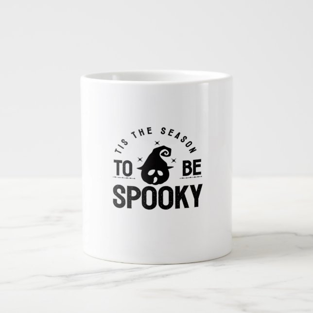 Tis The Season To Be Spooky Halloween Day Large Coffee Mug (Front)