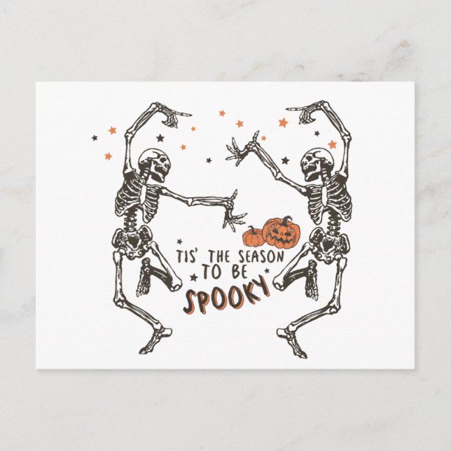 Tis' The Season to be Spooky Halloween Holiday Postcard (Front)