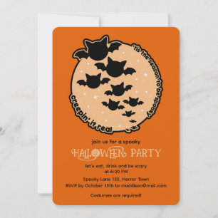 Tis' The Season To Be Spooky Halloween Party Invitation