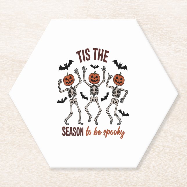 Tis the Season to Be Spooky Paper Coaster (Front)
