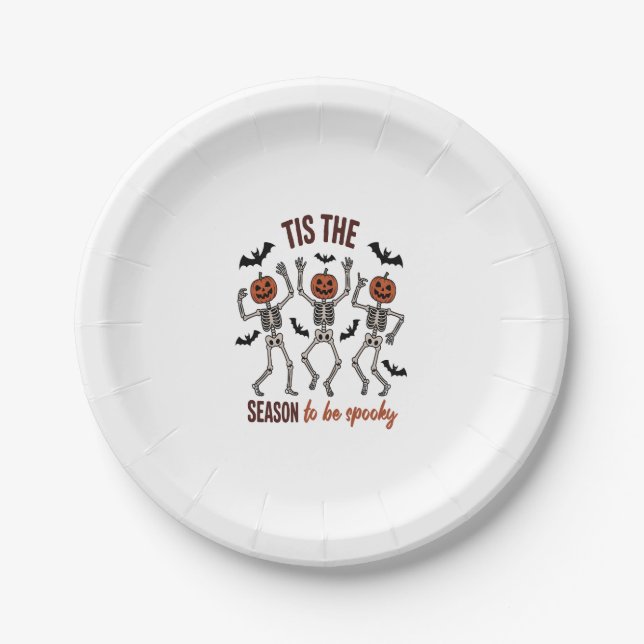 Tis the Season to Be Spooky Paper Plate (Front)