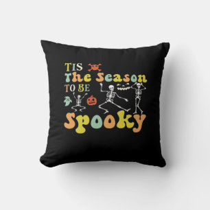 Tis The Season To Creepy Funny Dancing Skeletons M Cushion