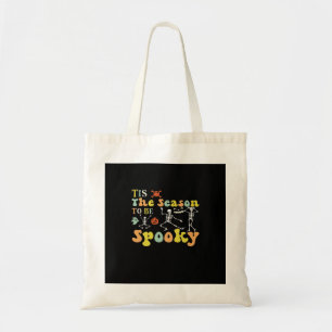 Tis The Season To Creepy Funny Dancing Skeletons M Tote Bag