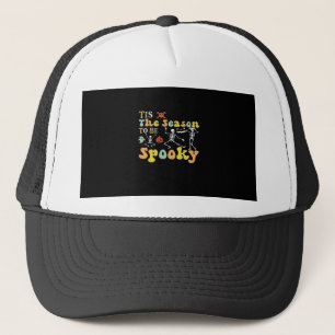 Tis The Season To Creepy Funny Dancing Skeletons M Trucker Hat