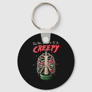 Tis The Season To Creepy Skeleton Tree Key Ring