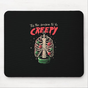 Tis The Season To Creepy Skeleton Tree Mouse Mat