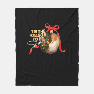 Tis The Season To Dolly Retro Classic Fleece Blanket