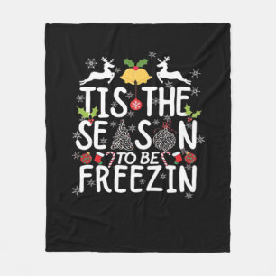 Tis The Season To Freezin Minimal Clean Fleece Blanket