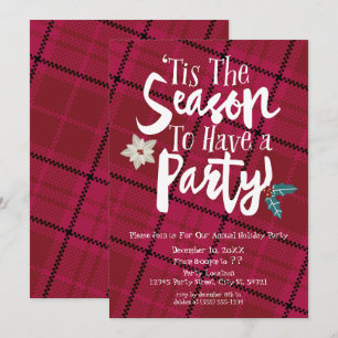Tis The Season to Have a Party Holiday Invitations