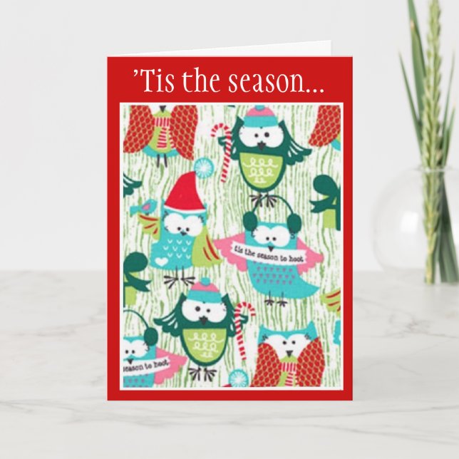'Tis the Season to Hoot Holiday Card (Front)