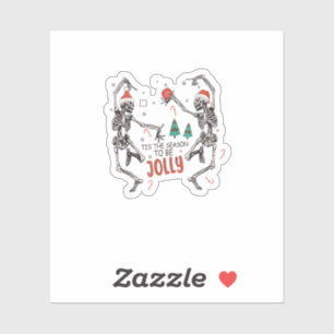 Tis The Season To Jolly Funny Christmas Skeleton D