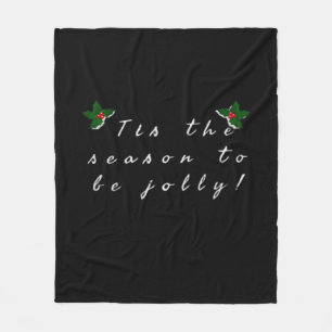 Tis The Season To Jolly Vintage Cool Fleece Blanket