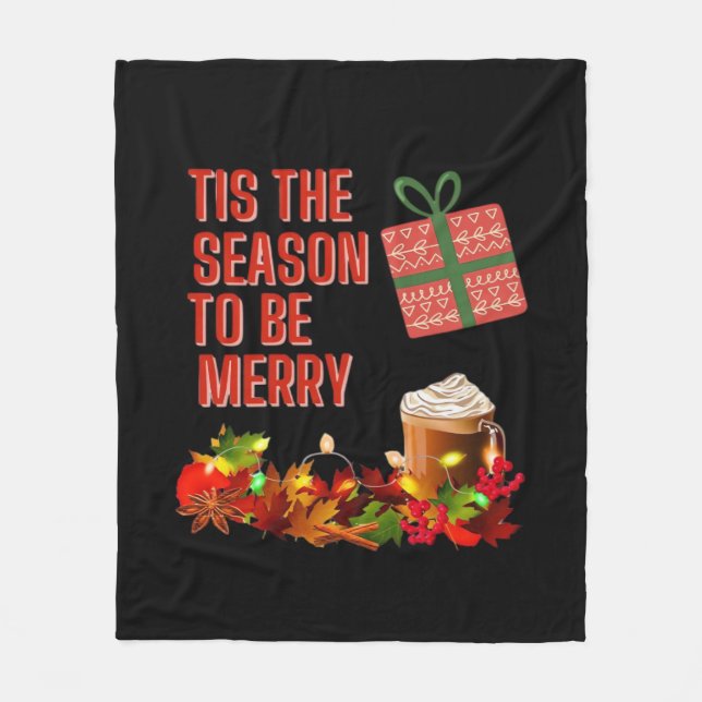 Tis The Season To Merry Aesthetic Unique Fleece Blanket (Front)