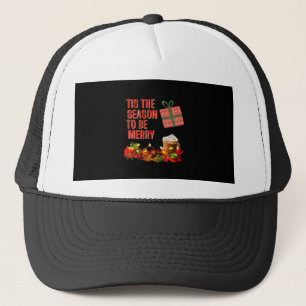 Tis The Season To Merry Aesthetic Unique Trucker Hat