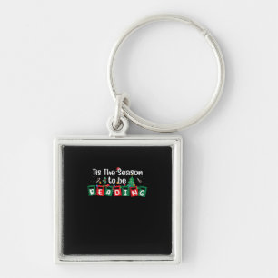 Tis The Season To Reading Christmas Teacher Book Key Ring