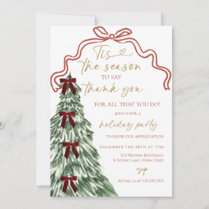 Tis the season to say thank you Christmas party Invitation