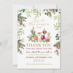 Tis The Season To Say Thank You Christmas Party Invitation