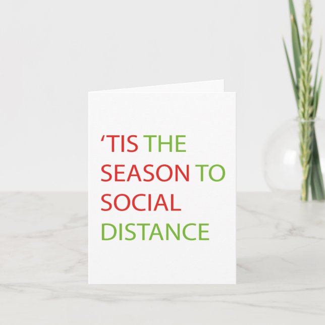 'Tis the Season to Social Distance Christmas card (Front)