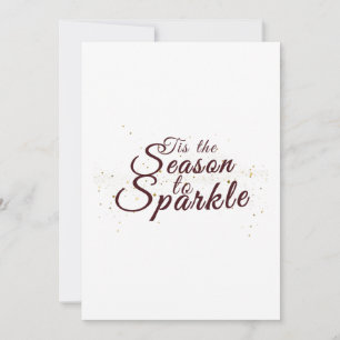 Tis the Season to Sparkle, Christmas elegance Holiday Card