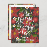 Tis The Season To Sparkle Red Poinsettia Business