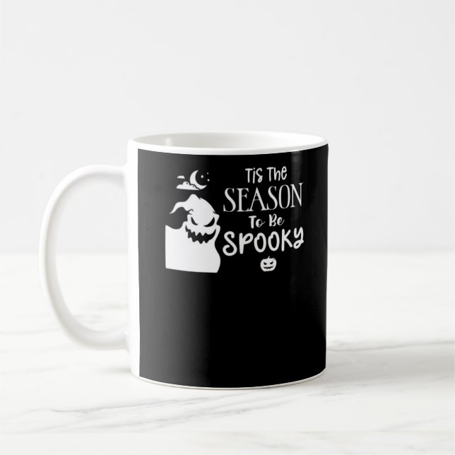 Tis The Season To Spooky Halloween Sarcastic Funny Coffee Mug (Left)