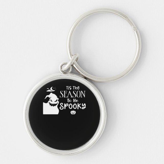 Tis The Season To Spooky Halloween Sarcastic Funny Key Ring (Front)