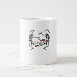 Tis The Season To Spooky Halloween Skeleton Retro  Large Coffee Mug