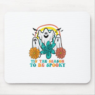 Tis The Season To Spooky Retro Halloween Women Mouse Mat