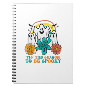 Tis The Season To Spooky Retro Halloween Women Notebook