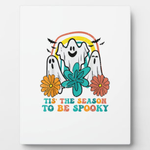 Tis The Season To Spooky Retro Halloween Women Plaque