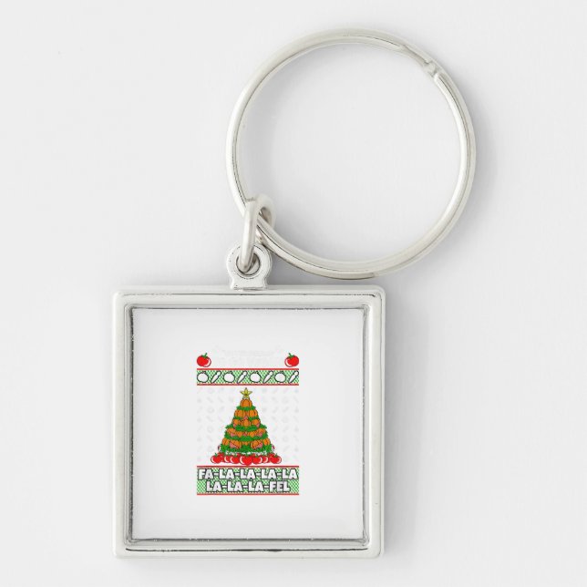 Tis The Season To Vegan Christmas Pajama X-Mas Veg Key Ring (Front)