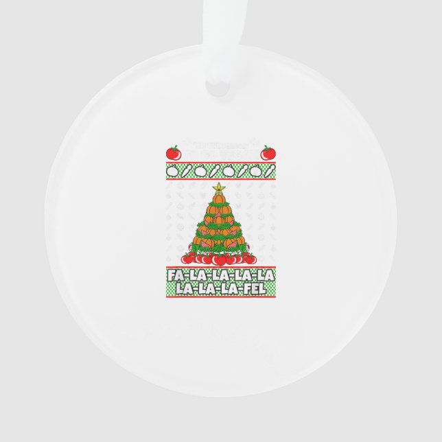 Tis The Season To Vegan Christmas Pajama X-Mas Veg Ornament (Front)