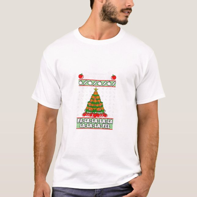 Tis The Season To Vegan Christmas Pajama X-Mas Veg T-Shirt (Front)