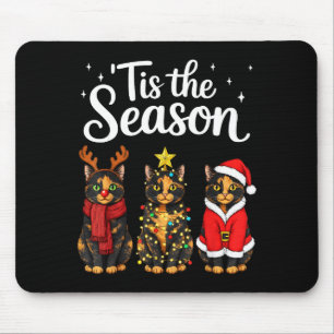 Tis The Season Tortoiseshell Cat Christmas Santa Mouse Mat