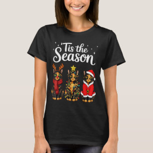 Tis The Season Tortoiseshell Cat Christmas Santa  T-Shirt