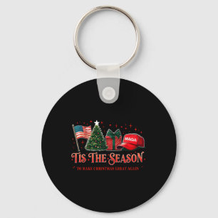 Tis The Season Trump Mega 2024 Make Christmas Grea Key Ring