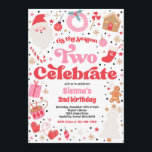 Tis The Season Two Celebrate Christmas Birthday Invitation<br><div class="desc">Tis The Season Two Celebrate Christmas Birthday Invitation</div>