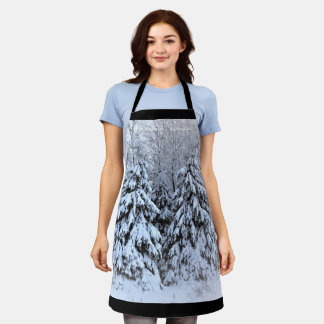 Tis the Season Up North Mn, Black Border Apron