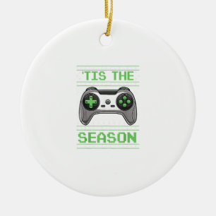 Tis The Season Video Games Christmas Xmas Gamer Ceramic Tree Decoration