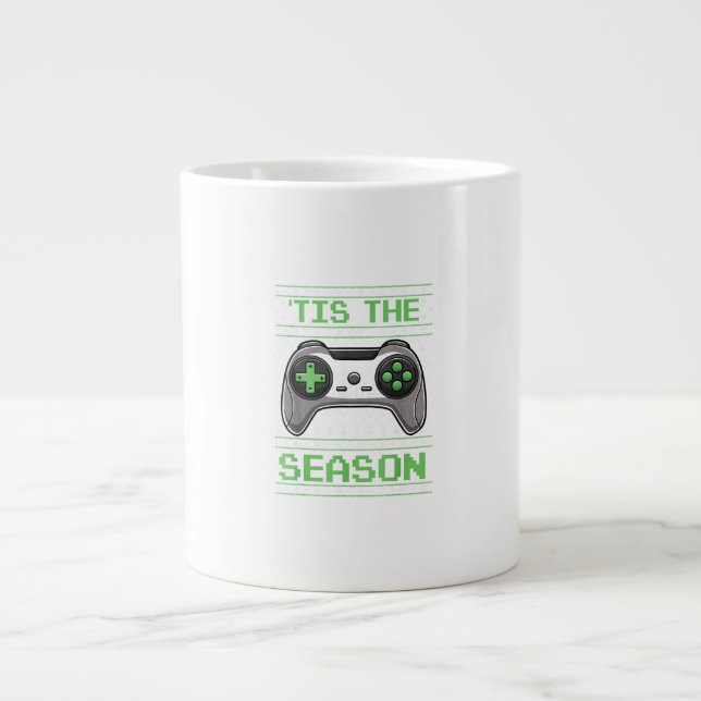 Tis The Season Video Games Christmas Xmas Gamer Large Coffee Mug (Front)