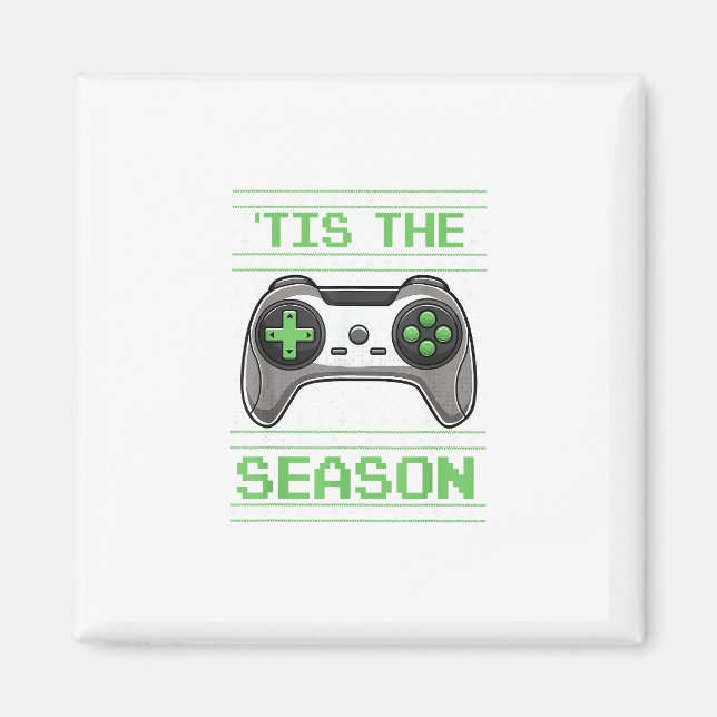 Tis The Season Video Games Christmas Xmas Gamer Magnet (Front)