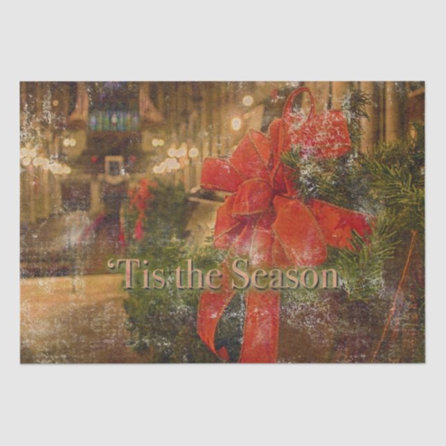 "Tis the Season" Vintage Tissue Paper (Front)
