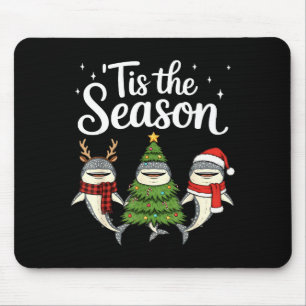 Tis The Season Whale Shark Christmas Santa  Mouse Mat