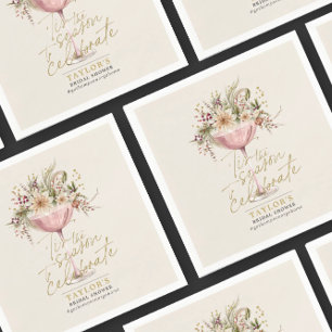Tis the Season Winter Bridal Shower  Napkin