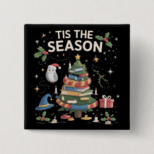 Tis the Season Wizard School Christmas Cosy Magic 15 Cm Square Badge