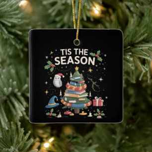 Tis the Season Wizard School Christmas Cosy Magic Ceramic Ornament