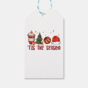 Tis the Season Xmas Christmas Basketball  Gift Tags