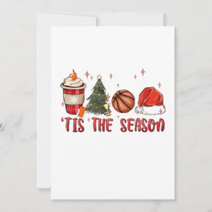 Tis the Season Xmas Christmas Basketball  Invitation