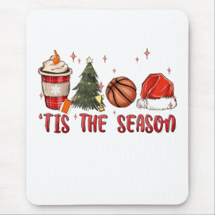 Tis the Season Xmas Christmas Basketball  Mouse Mat